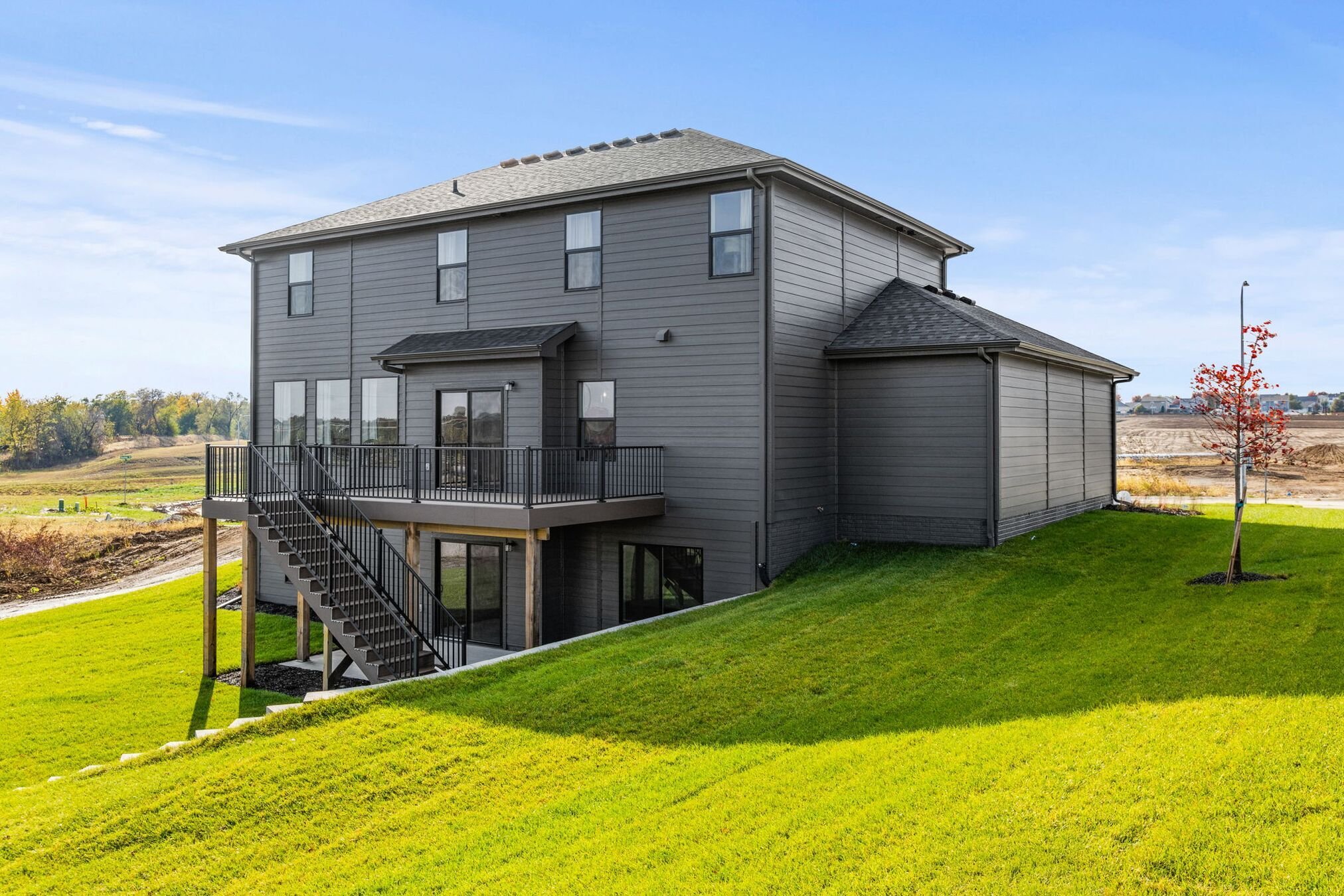 Large home with a backyard